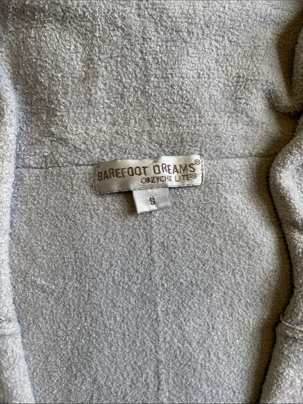 Barefoot Dreams Light Gray Hooded V-Neck Sweater - Picture 2 of 4